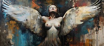 Wings | Urban Angel Art by Blikvanger Schilderijen