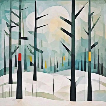 Winterwald -abstrakte Impression von Anna Marie de Klerk