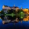 Schloss Sigmaringen zur blauen Stunde 16:9 Panorama von Uwe Ulrich Grün