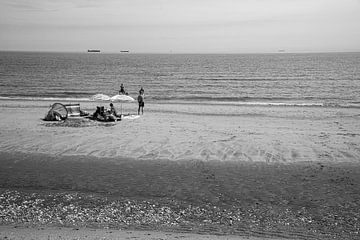 strand Isle of Wight, Devon , Engeland. van Jan Fritz
