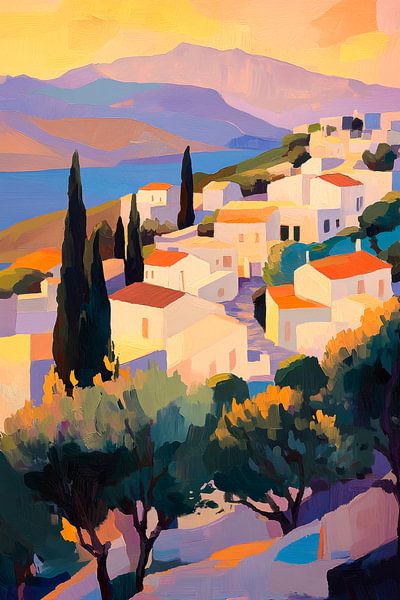 Mountain village landscape by Poster Art Shop