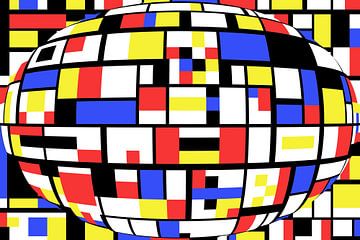 Variation des Mondrian-Stils. von Gert Hilbink