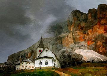 Pilgrimage Chapel Holy Cross South Tyrol by pvdigiart