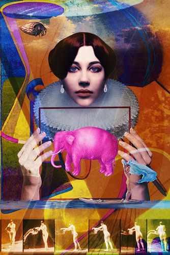 Freyda, bevrijd je geest (serie van 4); geel, paars, felgroen, hardoze, blauw