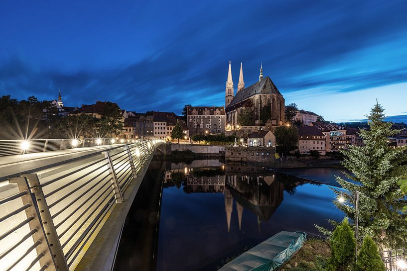 La vieille ville de Görlitz à l'heure bleue par Frank Herrmann