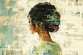 Portrait de femme | Echoes of Colorful Dreams sur Peintures accrocheuses