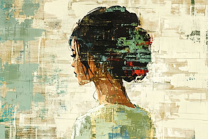 Women's portrait | Echoes of Colorful Dreams by Eye catching paintings