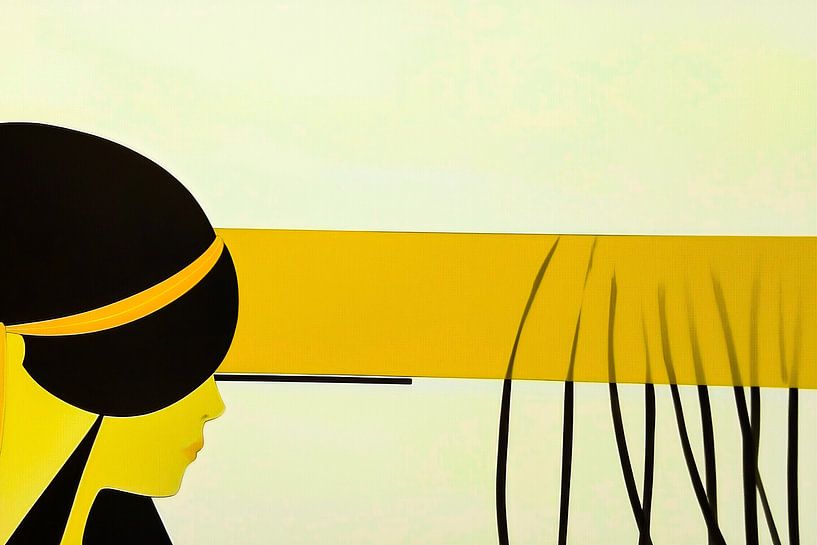 Portrait stylisé avec des lignes par Imperial Art House