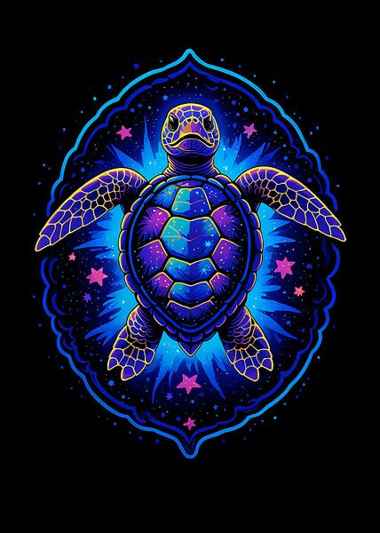 Neon schildpad van Rizal Azhari