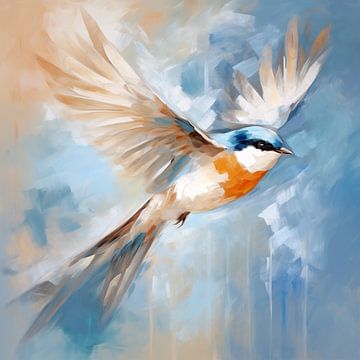 Bird in flight by Jacky