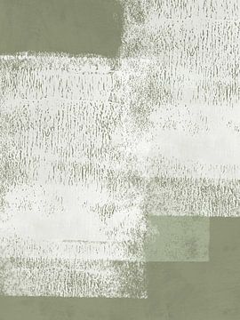 Surfaces | Minimal Abstract in Olive and Sage Green by Menega Sabidussi