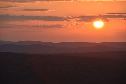 Een zonsopgang op een herfstochtend