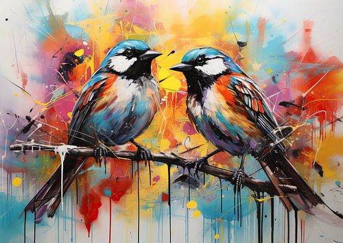 Lively Tits by Eye catching paintings