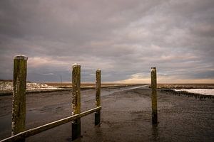 Es herrscht Ebbe im Hafen von Noordpolderzijl