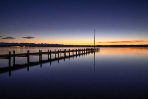 Sonnenuntergang am Starnberger See in Bayern