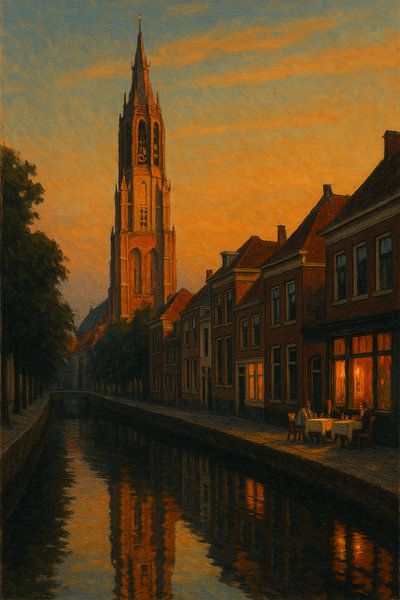 Goldene Stunde in Delft von Travel Shop