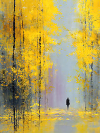 Herfst wandeling in Goud van Caroline Drijber Guérain