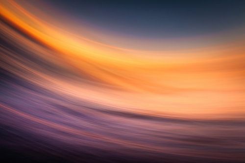 Abstract sunset by the sea in motion (2)
