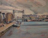 The opened Hef (tilt bridge) in Rotterdam by Nop Briex thumbnail