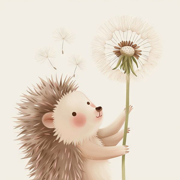 Dandelion hedgehog by Poster Art Shop