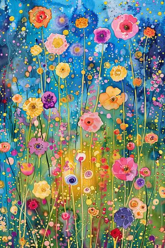 Starlight over Flower Field