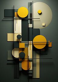 Bauhaus Poster Plakat Grün Gelb von Niklas Maximilian