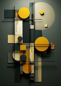 Bauhaus Poster Groen Geel van Niklas Maximilian