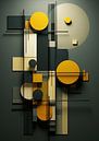 Bauhaus Poster Groen Geel van Niklas Maximilian thumbnail