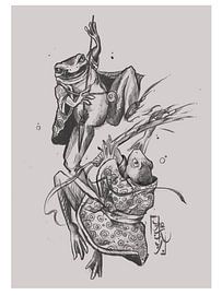 Frösche im Kimono - Skizze von Raindrop Tattoo