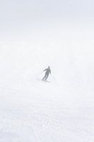 Wintersport in de mist
