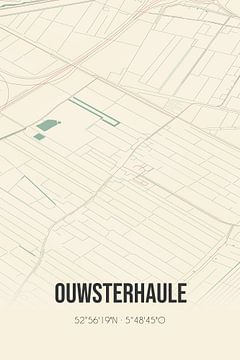 Vintage map of Ouwsterhaule (Fryslan) by Rezona