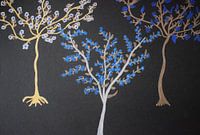 Three blossom trees