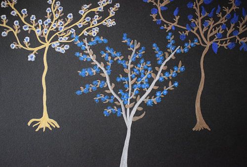 Drie bloesembomen