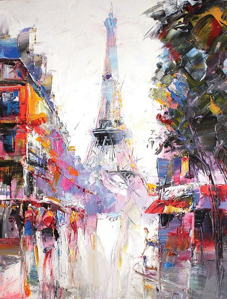 De Eiffeltoren in Parijs van Branko Kostic