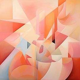 Abstrakt hellen Pfirsich Farben modern von TheXclusive Art