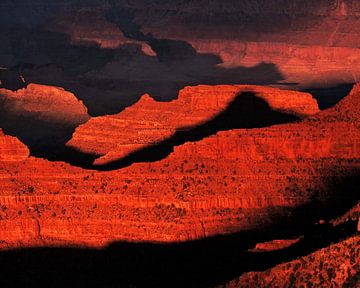 Levendige Grand Canyon South Rim zonsondergang van Tammy Winand Arts
