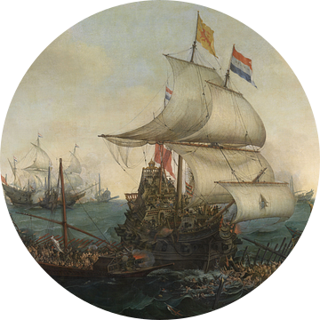 VOC Zeeslag schilderij. Schilderijen uit de Gouden Eeuw van Nederland