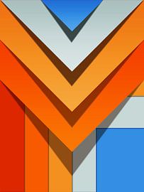 ART ABSTRAIT GÉOMÉTRIQUE MODERNE ET COLORÉ sur Online Arts