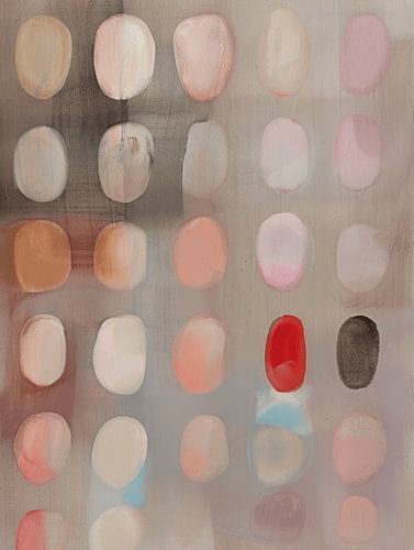 Modern en abstract in zachte pastelkleuren