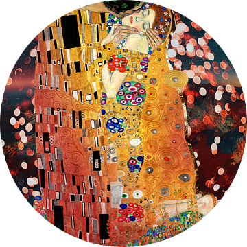 De kus Gustav Klimt, Jugendstil in een modern jasje - digitale collage van MadameRuiz