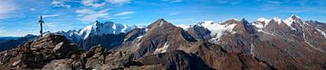 Panorama van de Spielmann en de Glockner-groep van Christa Kramer