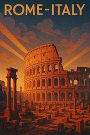 Rom Italien Kolosseum Sonnenuntergang Glühen von Travel Shop