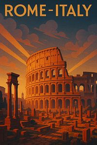 Rom Italien Kolosseum Sonnenuntergang Glühen