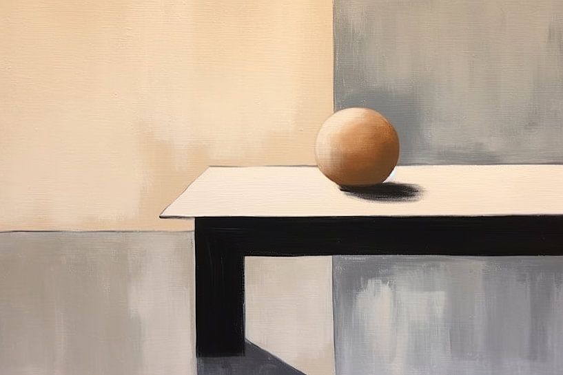 Beige Abstract by ARTEO Paintings