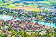 Stein am Rhein aan de oevers van de Rijn in de zomer zien van Sjoerd van der Wal Fotografie thumbnail