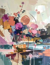 Bloemen boeket wild en kleurig van Emiel de Lange