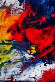 Abstracte muurschildering van ArtDesign by KBK