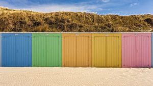 Bunte Strandhütten von Bjorn Renskers