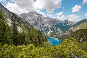 Prager Wildsee in den Dolomiten von Obern von Leo Schindzielorz