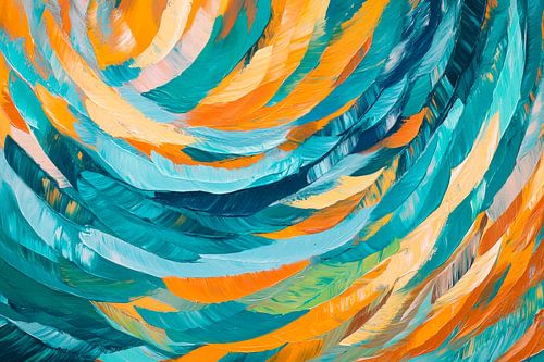 Gekleurde draaikolkbeweging - abstract en levendig